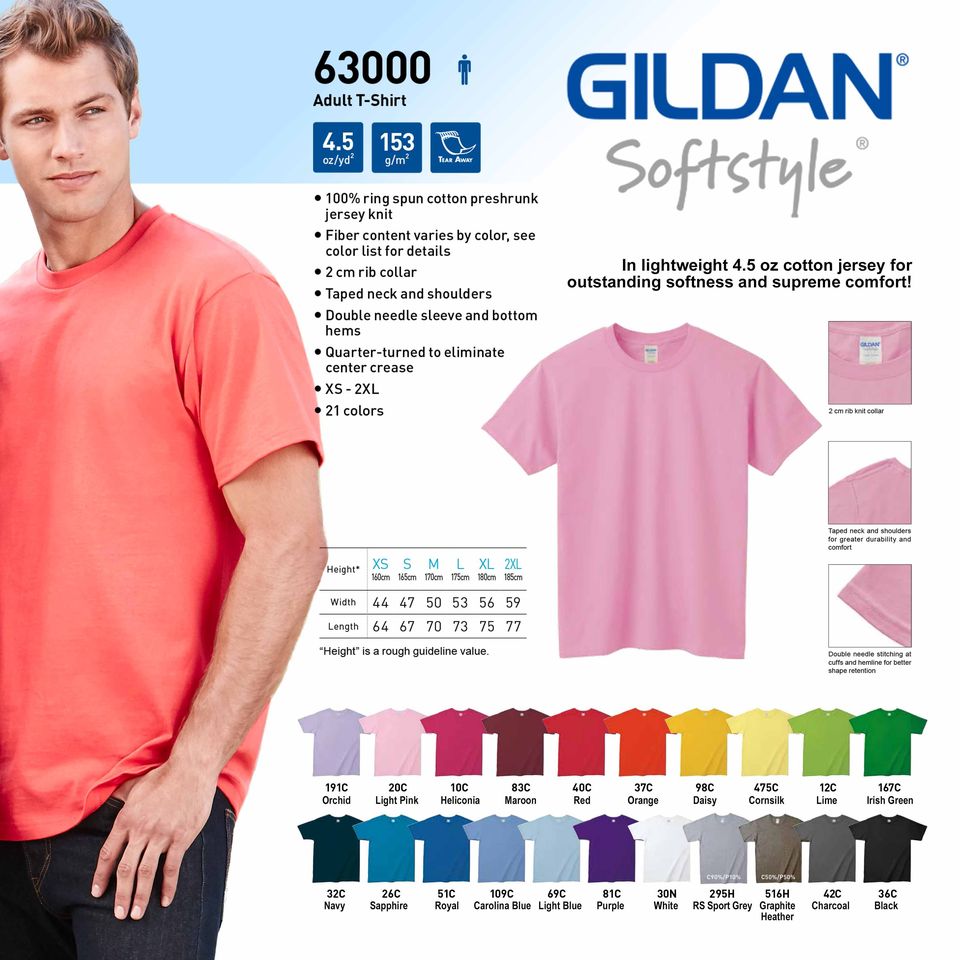 Gildan 63000 Softstyle Adult T-Shirt